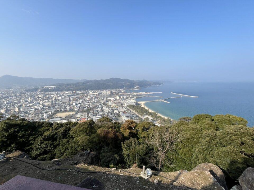 洲本城跡の展望台から見える洲本市街