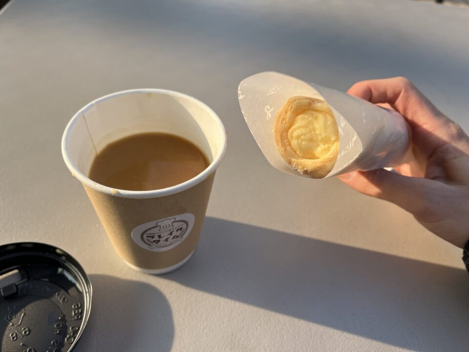 道の駅「あわじ」でコーヒー休憩