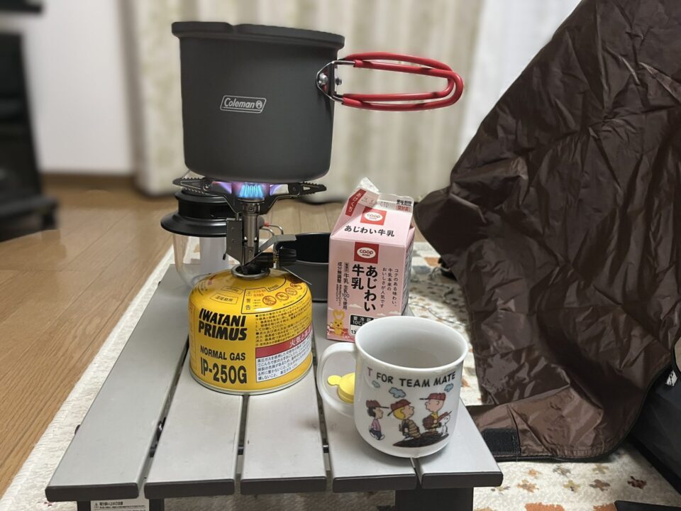 RainbowCampで中古で購入したColemanの「ソロ用クッカーセット」と、楽天市場で購入したプリムスの「ウルトラバーナー(P153)/シングルバーナー」
