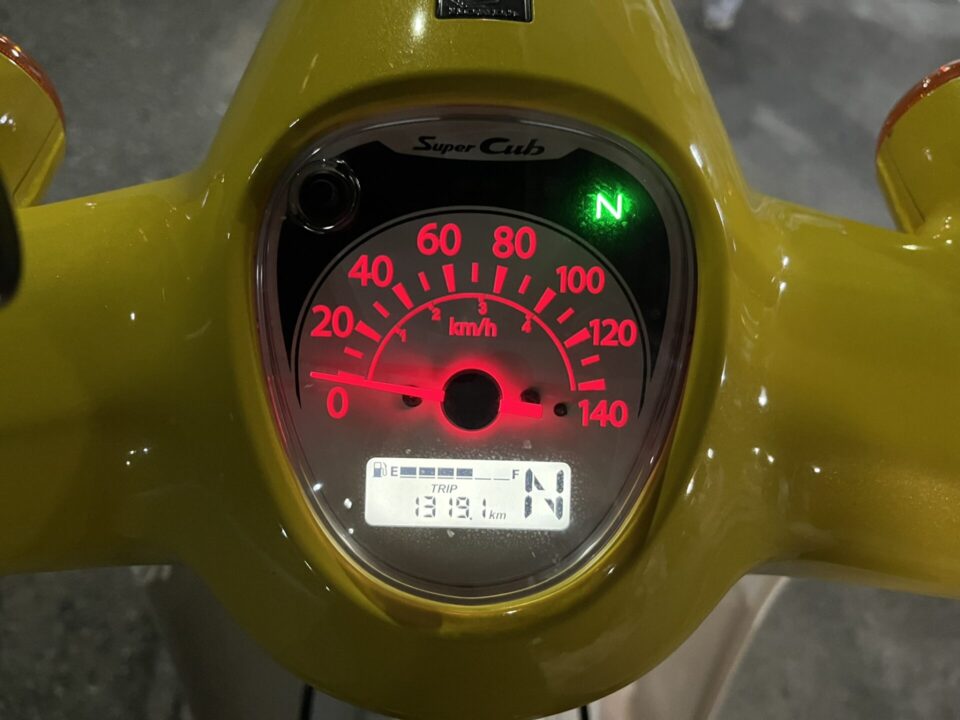 北海道ツーリング終了後の、スーパーカブ110のトリップメーター