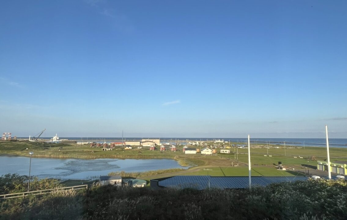 天塩町のホテルの窓から撮った写真