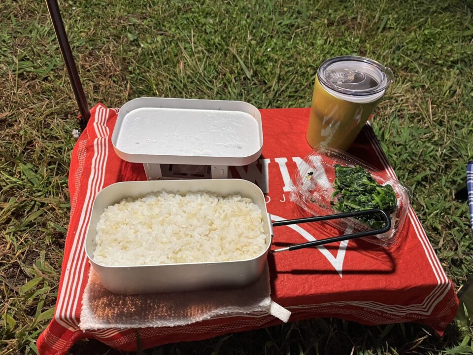 「Secret Fort」 晩御飯のレトルトカレー