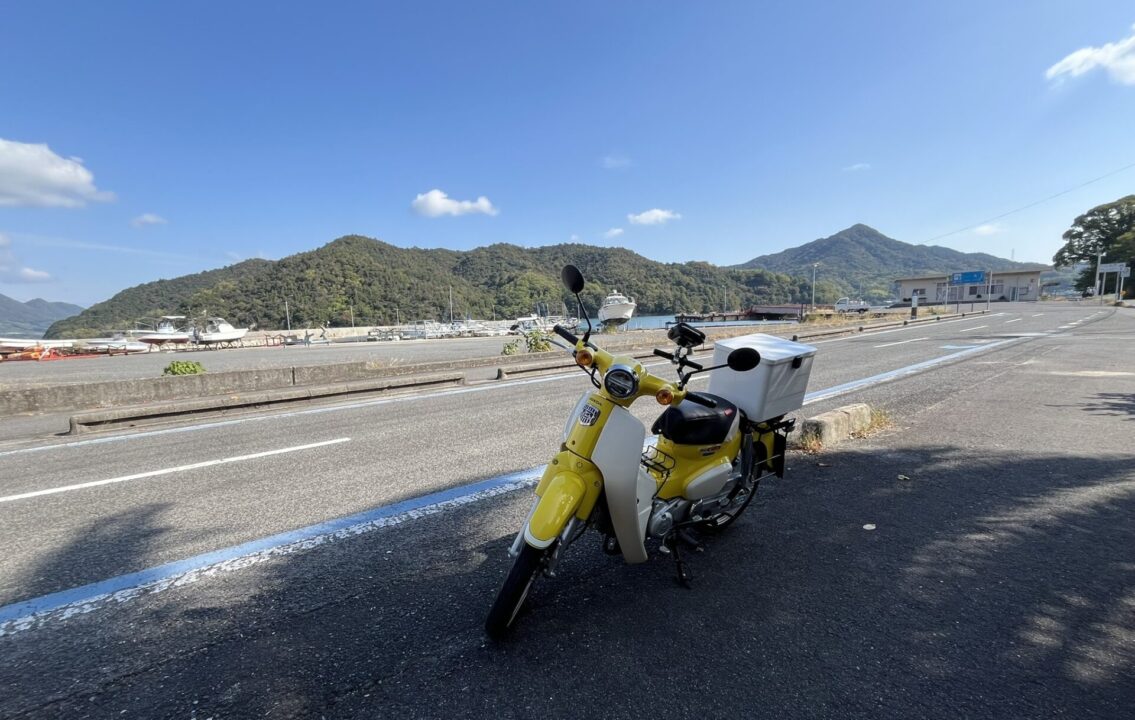 しまなみ海道　大島　スーパーカブ