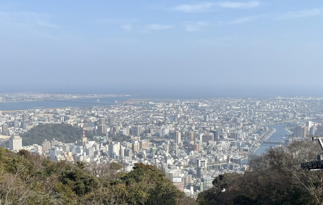 眉山公園から見える徳島市街