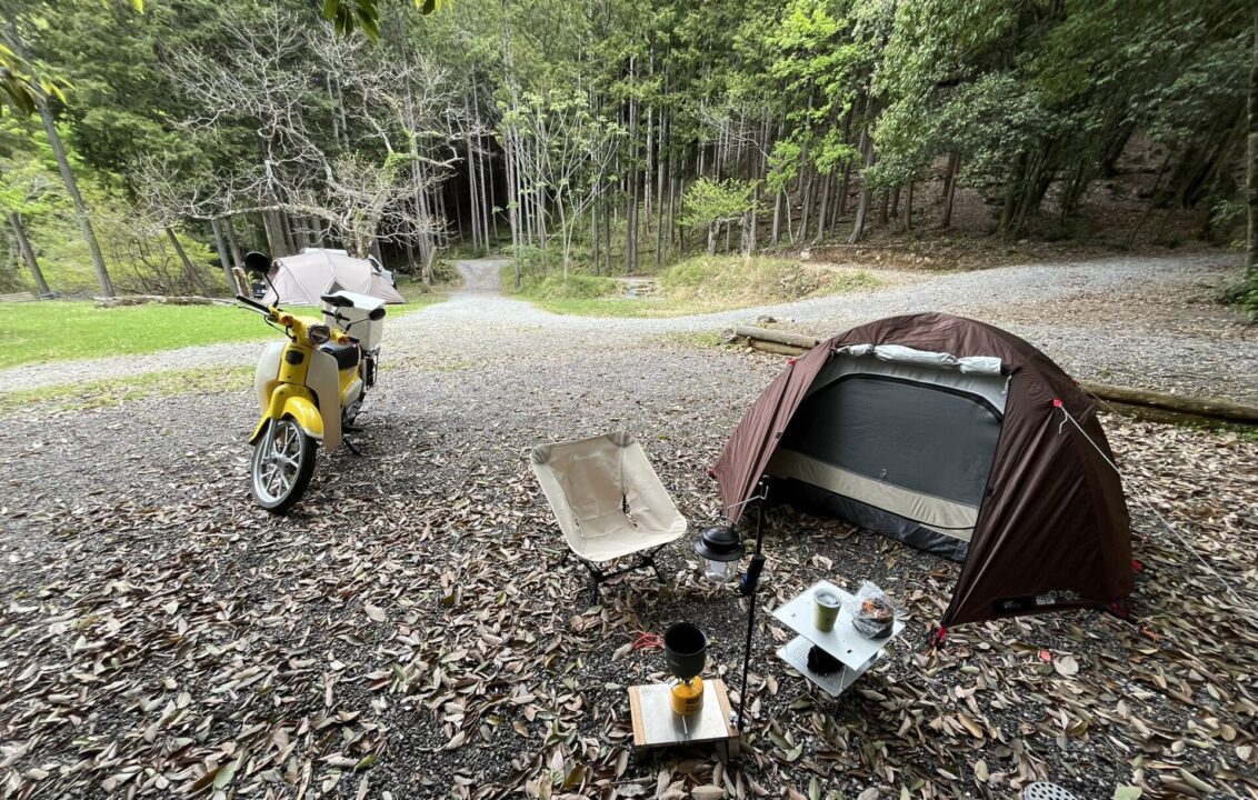 KAWAI VILLAGE B-10 テントとスーパーカブ